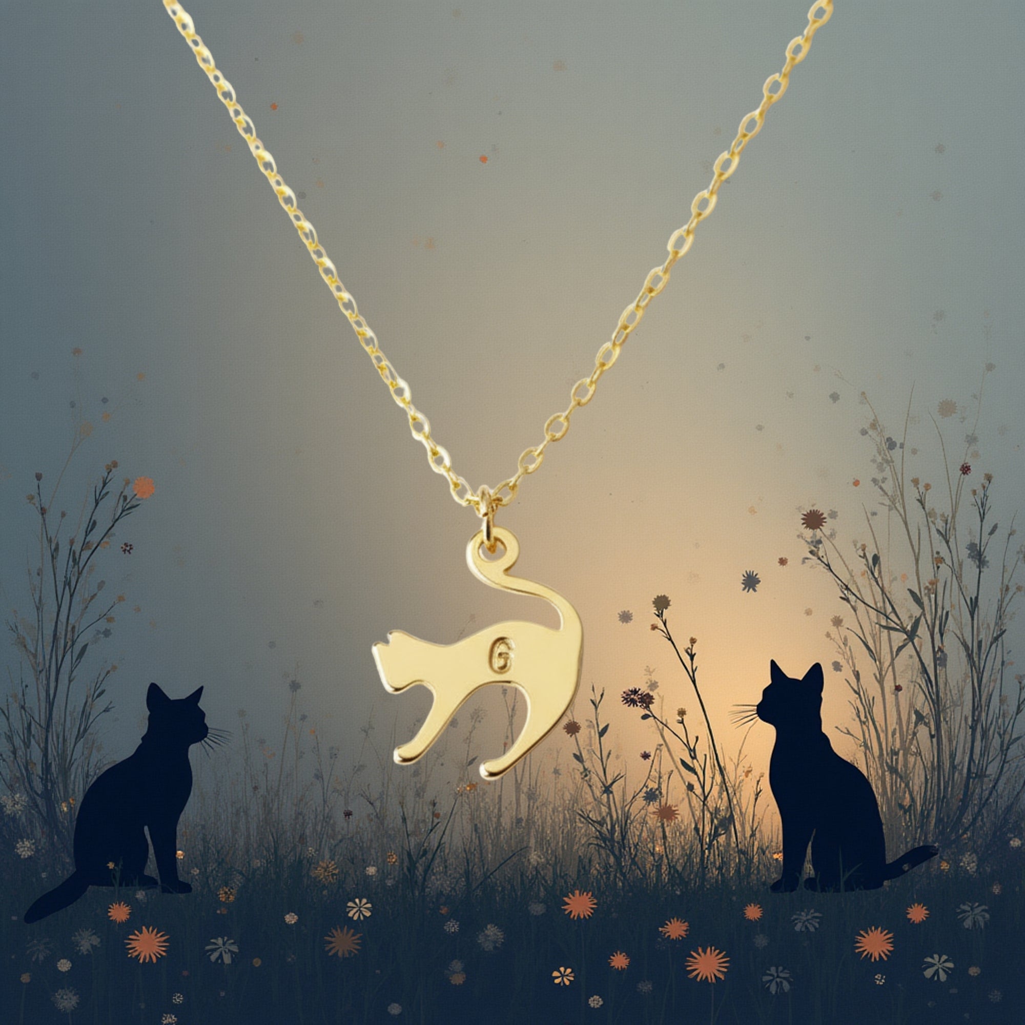 İsme Özel Kedi Kolye