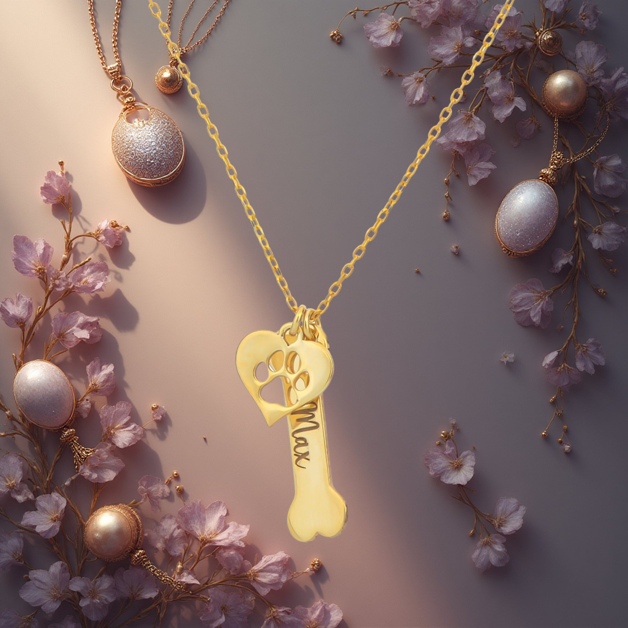 İsme Özel Pati  Sever Kolye