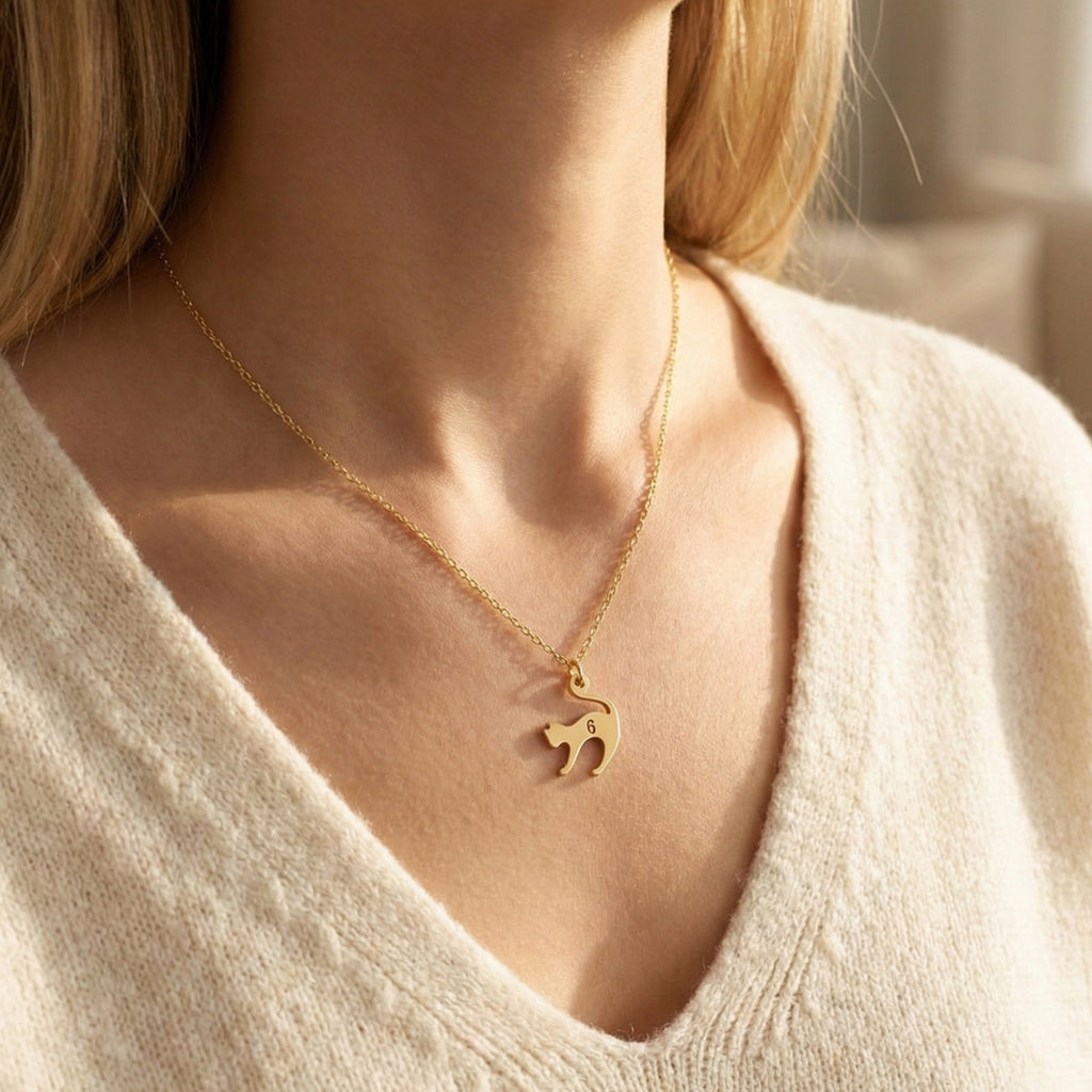 İsme Özel Kedi Kolye