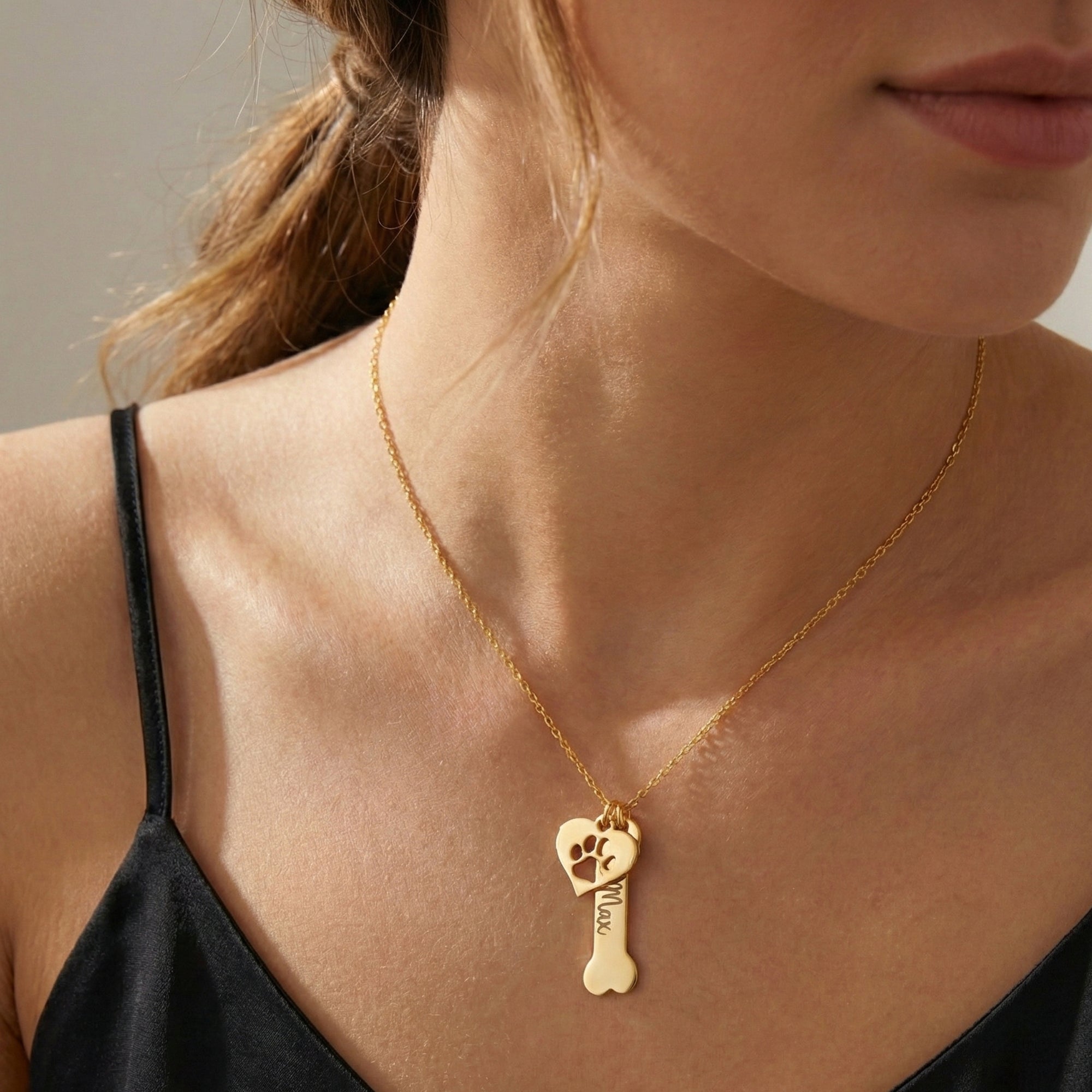 İsme Özel Pati  Sever Kolye