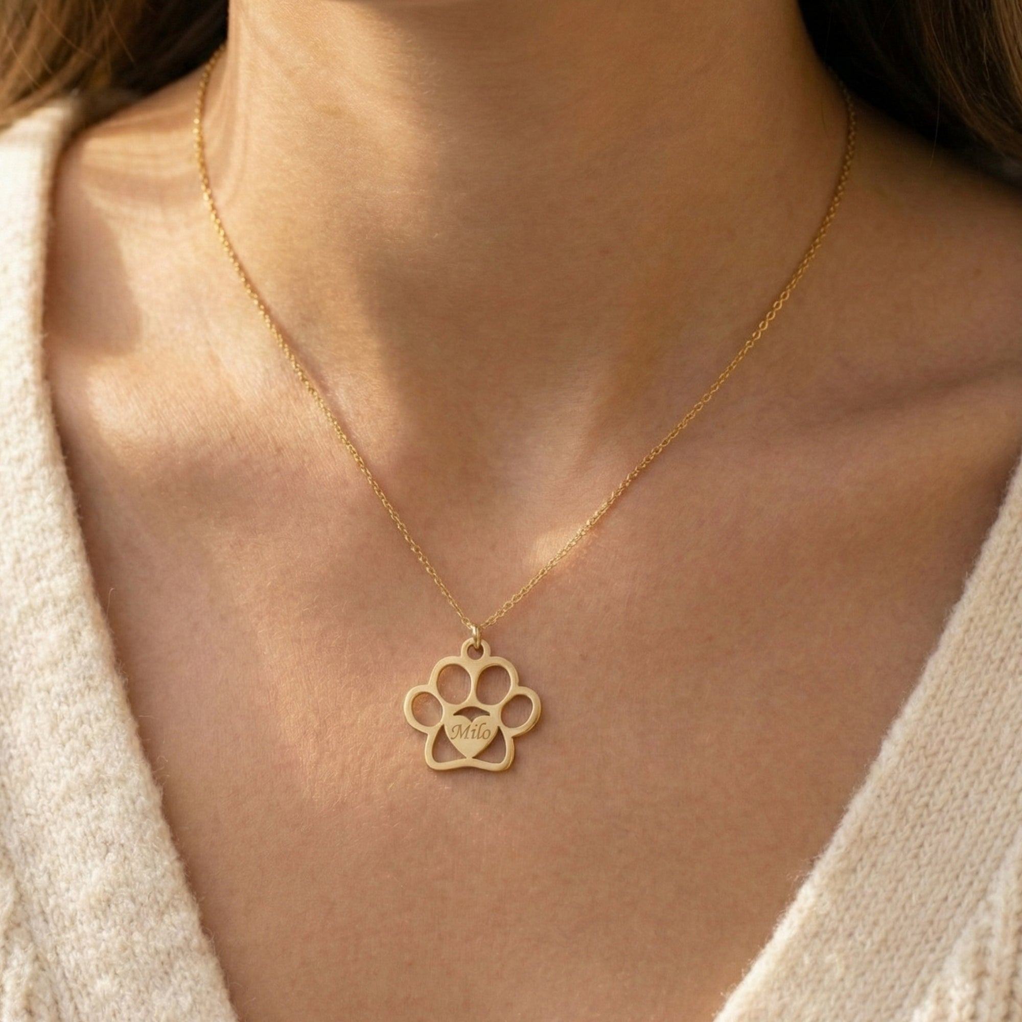 İsme Özel Pati Kolye