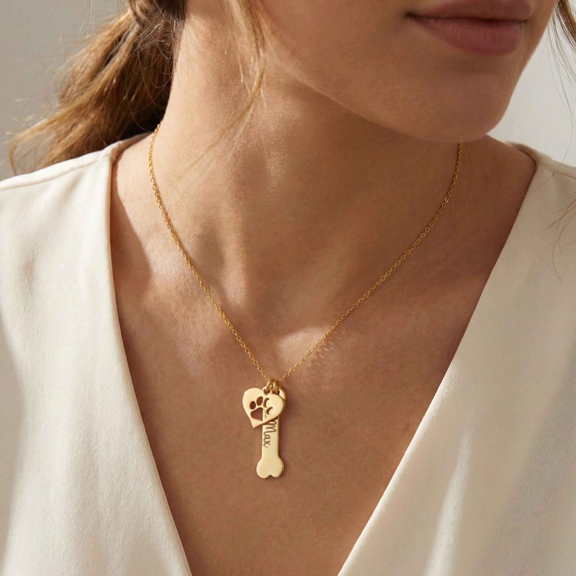 İsme Özel Pati  Sever Kolye