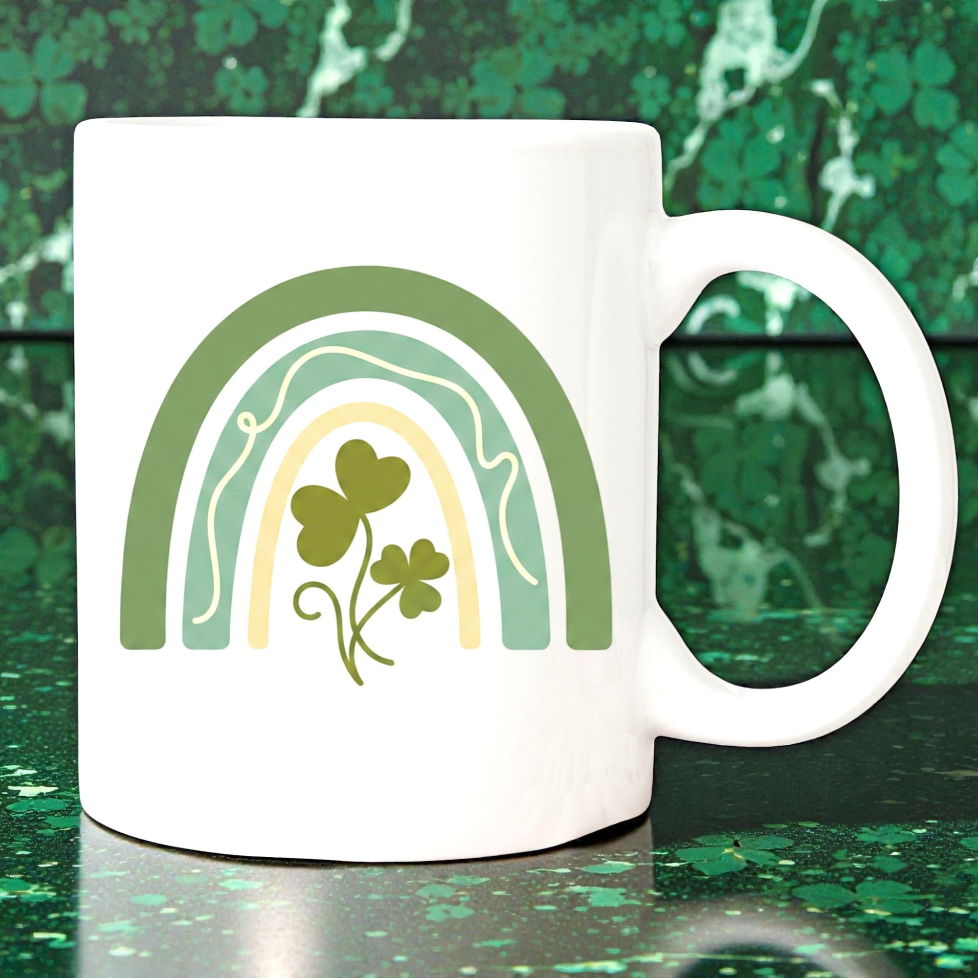 Personalized St Patrick's Day Mug, Custom Shamrock Coffee Cup (Kopya)