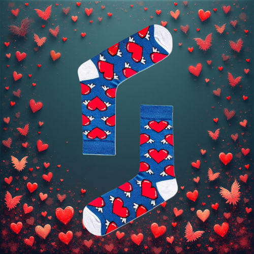 2 Pairs Heart Socks Set for Couples