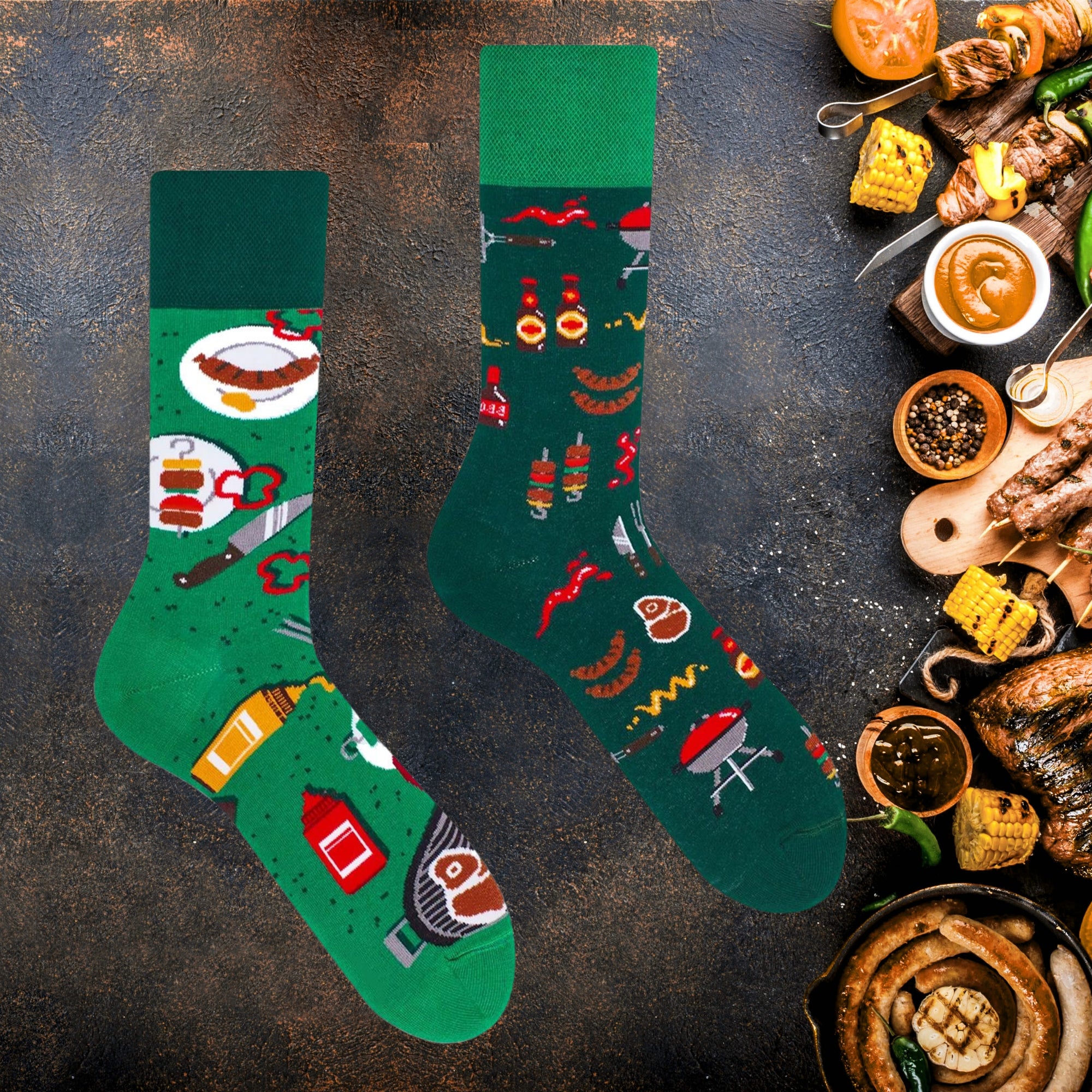 Eşleri Farklı Barbekü Aşkı Çorap