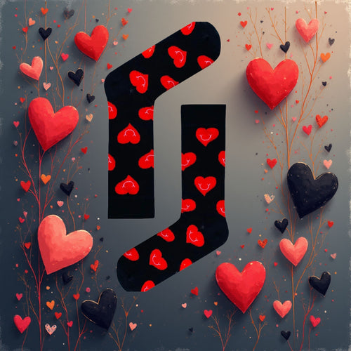 2 Pairs Hearted Patterned Socks