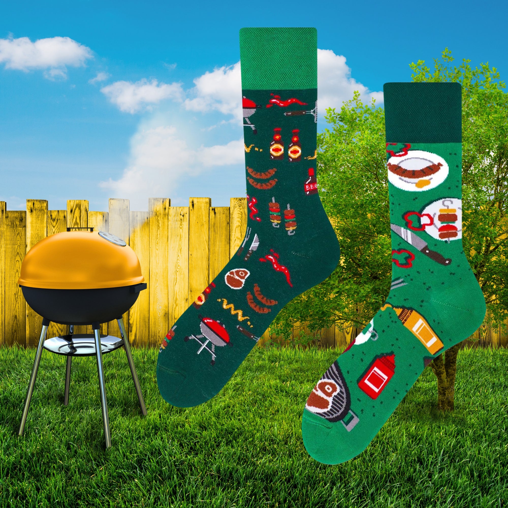 Eşleri Farklı Barbekü Aşkı Çorap