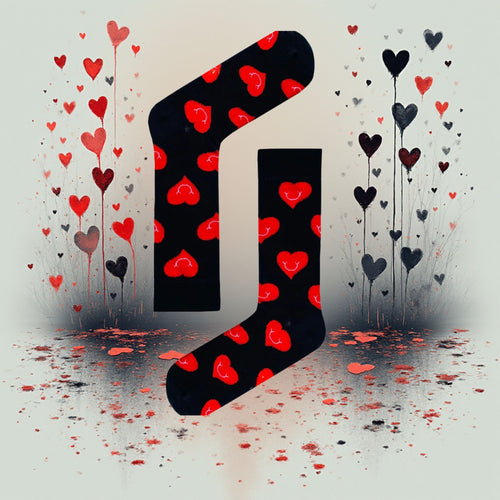 2 Pairs Hearted Patterned Socks